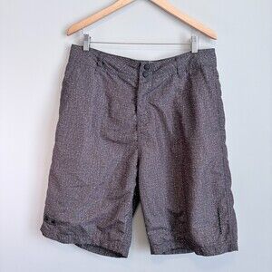 Ocean Earth Swim Trunks Lined Activewear Athleisure Beach Brown Men's Large